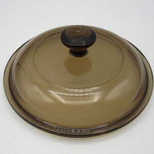 Pyrex V1C Vision Ware Amber Glass Replacement Lid Fits 1 Qt Saucepan 6-3/8"